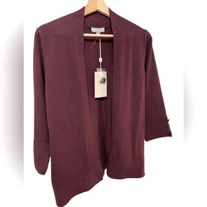 Evolution by Cyrus Deep Plum Cardigan Sz M